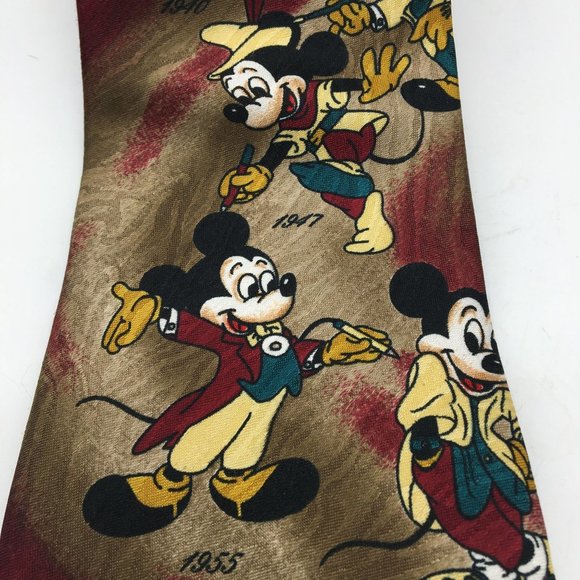 Disney Mickey Mouse Tie Through the Years 57" Long 4" Wide 556306-7965 - Picture 2 of 8